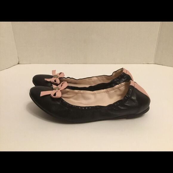 Jack Rogers Shoes - Jack Rogers Leather Ballet Flats Pink/White 8M